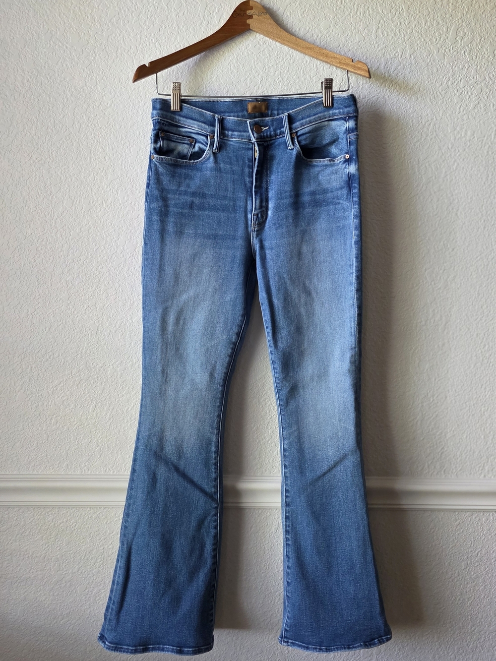 MOTHER Classic Blue Flare Jeans - Light Indigo Wash
